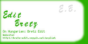 edit bretz business card